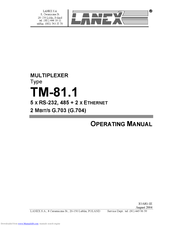 Lanex TM-81.1 Operating Manual