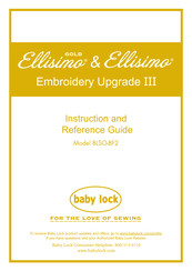 Baby Lock Ellisimo & Ellisimo BLSO-BF2 Instruction And Reference Manual