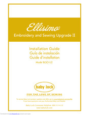Baby Lock Ellisimo BLSO-U2 Installation Manual
