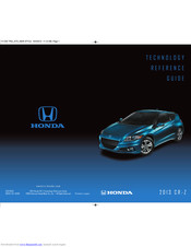 Honda 2013 CR-Z Technology Reference Manual