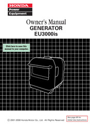 Honda EU3000is Owner's Manual