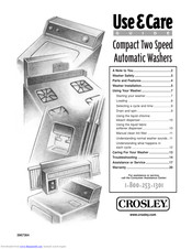 Crosley Compact Two speed automatic washer Use And Care Manual