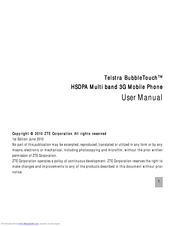 Zte Telstra BubbleTouch User Manual