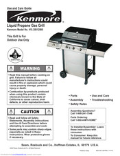 Kenmore 415.30812800 Use And Care Manual