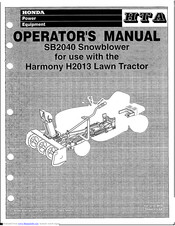 Honda SB2040 Operator's Manual