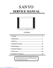 Sanyo C21TF26S Service Manual