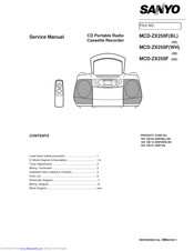 Sanyo MCD-ZX250F(UK) Service Manual
