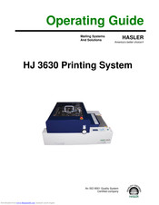 Hasler HJ 3630 Operating Manual
