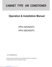 Haier HPU-36CA03T3 Operation & Installation Manual