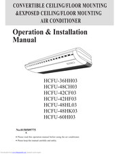 Haier HCFU-60HI03 Operation & Installation Manual