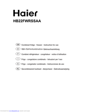 Haier HB22FWRSSAA Instructions For Use Manual