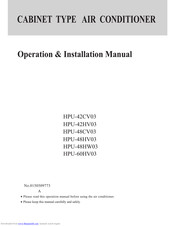 Haier HPU-60HV03 Operation & Installation Manual
