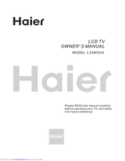 Haier L24M3HA Owner's Manual