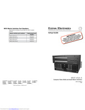 Extron electronics MVX 1616 VGA A Setup Manual