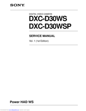 Sony DXC-D30WSP Service Manual