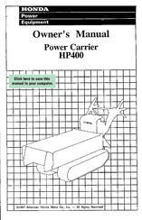 Honda HP400 Owner's Manual