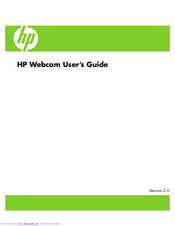 HP 1.3-Megapixel Webcam for Notebook PCs User Manual