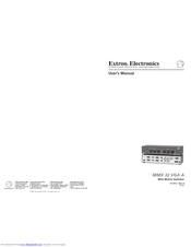 Extron electronics MMX 32 VGA A User Manual