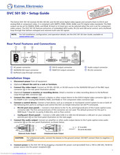 Extron electronics DVC 501 SD Setup Manual