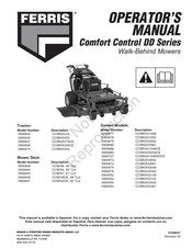 Ferris Comfort Control DD Series Operator's Manual