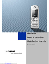 Siemens Gigaset S2 HiPath 4000 Operating Manual