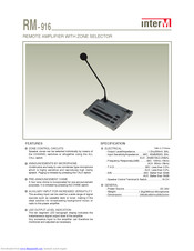 Inter-m RM-916 Brochure & Specs