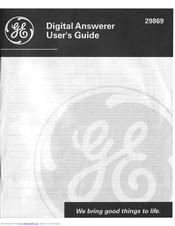Ge 29869 User Manual