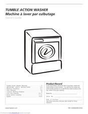 Frigidaire TUMBLE ACTION WASHER Owner's Manual