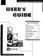 Maytag 8000 User Manual