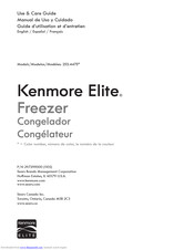 Kenmore ELITE 253.4475 Series Use & Care Manual
