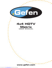 Gefen ex-tend-it 4x4 HDTV Matrix User Manual