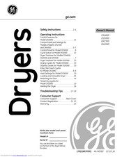 GE DHDSR45 Owner's Manual