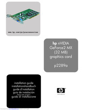 HP nVIDIA GeForce2 MX p2289a Installation Manual