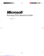 Microsoft Exchange 2000 Operation Manual