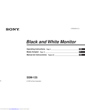 Sony SSM-125 Operating Instructions Manual