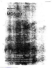Sony MDS-B1 Operational Manual