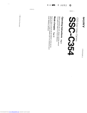 Sony SSC-C354 Operating Instructions Manual