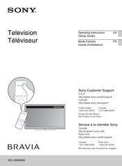 Sony Bravia KDL-55W950B Operating Instructions Manual