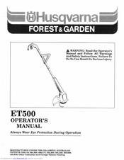 Husqvarna ET500 Operator's Manual