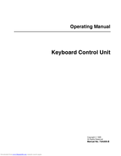 TimeLine Keyboard Control Unit Operating Manual