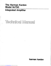 Harman Kardon HK750 Technical Manual