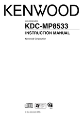 Kenwood KDC-MP8533 Instruction Manual