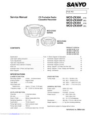 Sanyo MCD-ZX350F Service Manual