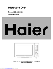 Haier HDE-2580EGB Owner's Manual