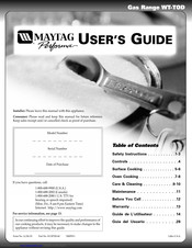 Maytag Performa WT-TOD User Manual