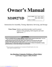 Northern M109271D Owner's Manual