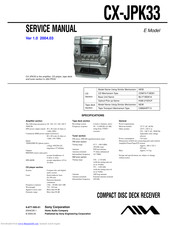 Aiwa CX-JPK33 Service Manual