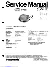 Panasonic SL-S112 Service Manual