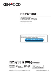Kenwood DNX9280BT Instruction Manual