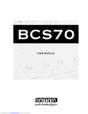 Dateq BCS70 User Manual